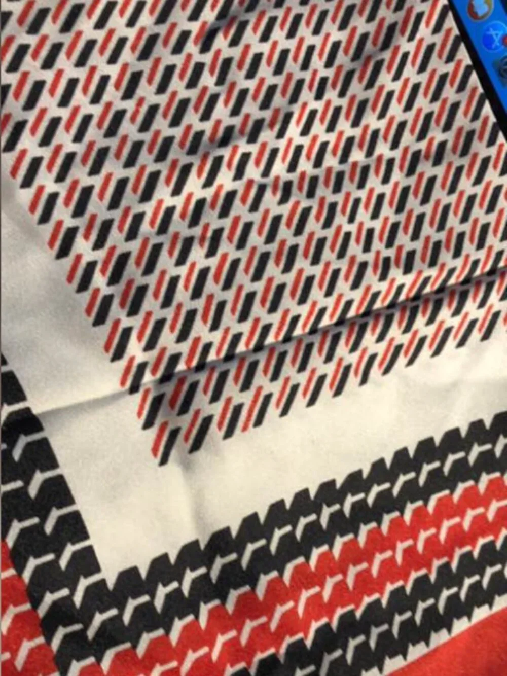 Red Black White Houndstooth Scarf Paoli